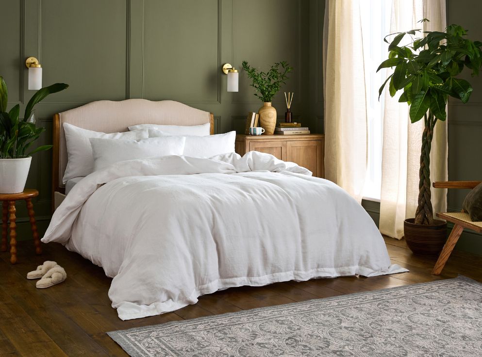 White bedding